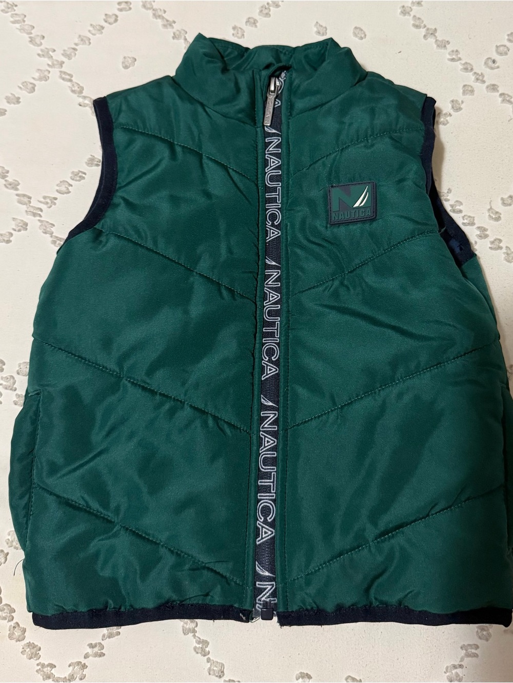 Nautica Dark Green Quilted Puffer Vest for Kids